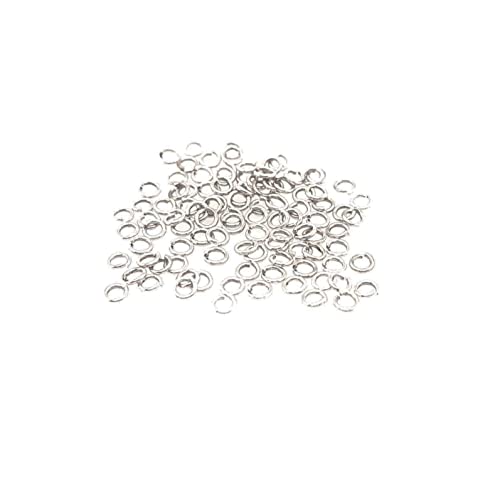 CRAFT WIRE Runde offene Biegeringe aus Argentium-Silber, 2,6 mm Außendurchmesser, 1,6 mm Innendurchmesser, 24 Gauge, 100 Stück von Craft Wire