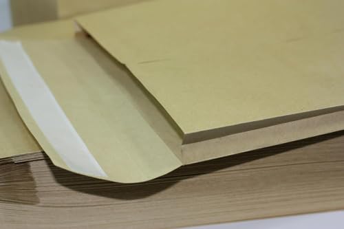 Manilla Versandtaschen, C4, für A4-Papier/Karton, stark, 26 mm erweiterbar, Archivbreite, haftklebend, 5 Stück (5 Stück, A4+ (324 x 229 x 26 mm) von Craft21 Limited