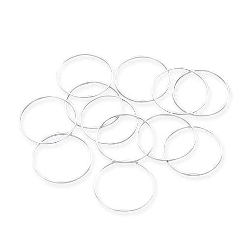 Craftdady 100 Stück Messing Mehrzweck-O-Ring 20 mm hohle Charms Anhänger für Ohrringe, Halsketten, Armbänder, Kreationen Harz DIY (Silber) von Craftdady