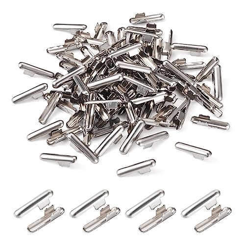 Craftdady 100Pcs Metall Widerhaken Kordel Säule Folding Crimp Enden Edelstahl Rohr Hälfte Abdeckung Ende Kappen Cord Fastener 24.5x5.5mm für Schmuckherstellung von Craftdady