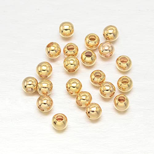 Craftdady 200 Stück 2 mm goldene Abstandshalter, 18 Karat vergoldet, winzige, runde Messing-Abstandshalter, Mini-Perlen-Abstandshalter für Schmuckherstellung, Armband, Ohrringe, 200 Stück von Craftdady