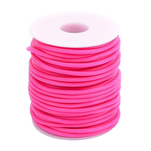 Craftdady 50 m hohles Rohr, PVC-Gummikordel, Gummischlauch, Kordel umwickelt für Memory-Draht, Halskette, Armband, Stricken, Kamelie von Craftdady