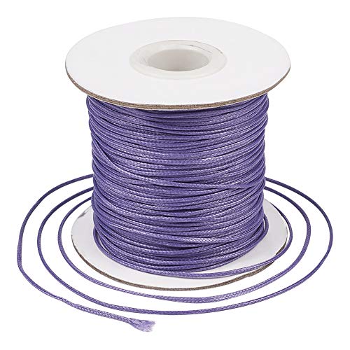 Craftdady 80 Yards/Rolle, 1 mm, rund, gewachst, Polyesterschnur, Perlenschnur, Spule für Schmuckherstellung, Mauve von Craftdady