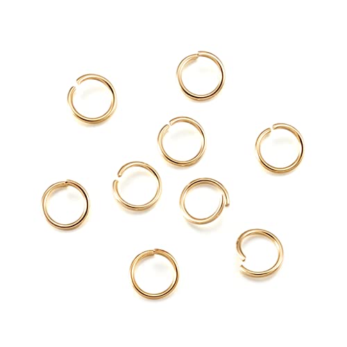 Craftdady Binderinge aus Edelstahl, 10 mm, starkes Metall, offen, goldener Verbindungsring für Schmuck, Halsketten, Ohrringe, Basteln, 200 Stück von Craftdady