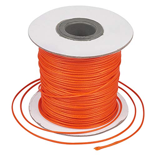 Craftdady 80 Yards/Rolle, koreanische gewachste Polyesterschnur für geflochtene Schmuckherstellung, 1 mm, Dunkelorange von Craftdady