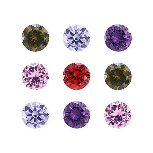 Craftdady Zirkonia-Cabochons, bunte, lose facettierte Strass-Cabochons für Haarspangen, Ohrringe, Armbänder, Anhänger, Schmuck, Bastel- und Kunsthandwerkprojekte, 20 Stück, 5 mm von Craftdady