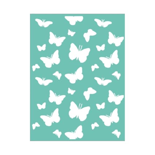 Butterflies Crfatelier Prägemappe, Schmetterlingsprägung für Scrapbooking und Basteln, kompatibel mit Sizzix Big Shot, Big Shot Plus, Revolution, 15 x 20 cm von Craftelier