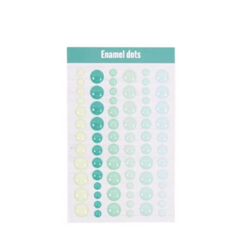 Craftelier - Enamel Dots Mint Rainbow | Selbstklebende Mini-Sticker mit Perlglanz-Finish zum Verzieren von Scrapbooking- und Bastelprojekten | Enthält 72 Farbstücke von Craftelier