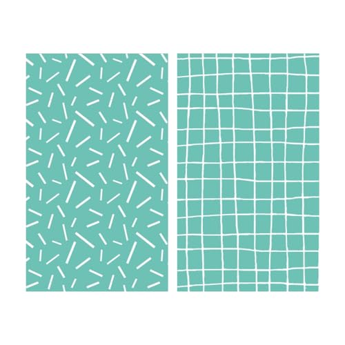 Craftelier Mini-Stickereiordner, 2 Stück, Textur für Scrapbooking und Basteln, kompatibel mit Minty Cut-Maschinen, Sizzix Big Shot, Mini Evolution, Revolution, 7,6 x 12,6 cm von Craftelier