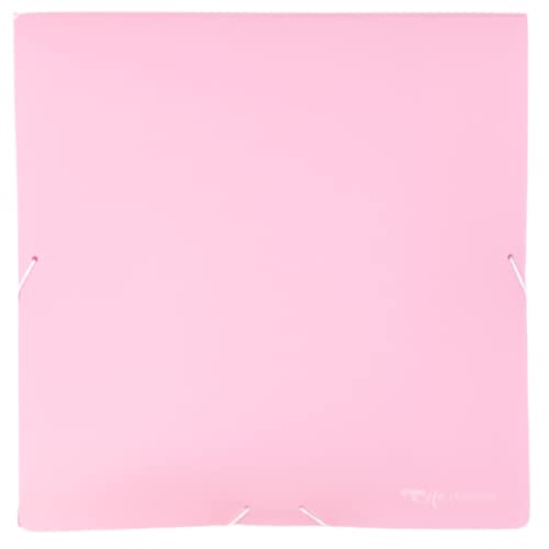 Craftelier - Ordner mit Gummizugverschluss für Papiere, Karton, Scrapbooking-Materialien und andere Bastelarbeiten | Rosa - Größe 30 x 30 cm (12 x 12 Zoll) von Craftelier