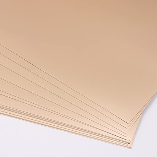 Craftelier Packung mit 15 Metallic-Folien-Kartons, ideal für Kartenherstellung, Scrapbooking und Bastelprojekte, Gewicht: 250 g/m², Größe: 30,48 x 30,48 cm, Rotgold von Craftelier