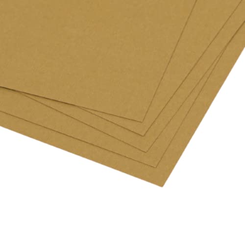 Craftelier - 5er Pack doppelseitiger Canvas Texture Cardstock | Perfektes Material für Scrapbooking und Bastelprojekte | Gewicht 216 Gramm | Größe 30,48 x 30,48 cm (12 "x12") - Farbe Brown Kraft von Craftelier
