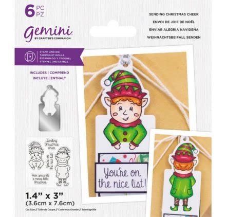 Combo Dies/transparente Stempel 'Crafter's Companion - Gemini' Sending Christmas Cheer von Crafter's Companion