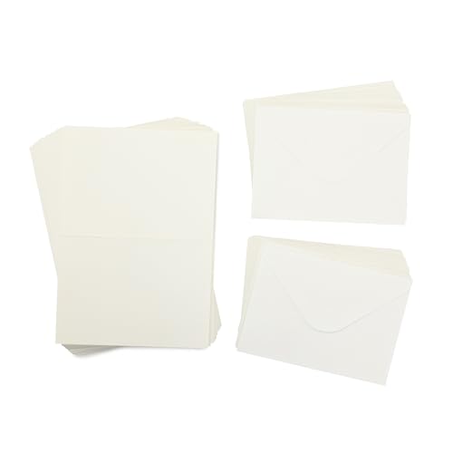 Crafter's Companion - A6 Ivory Karten & Umschläge – Packung mit 100 Stück – enthält 50 Elfenbeinkarten & 50 passende Umschläge – ideal für eine Vielzahl von Anlässen von Crafter's Companion