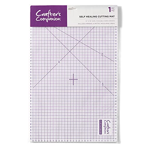 Crafter's Companion CC-TOOL-CMAT-18 Schneidematte Für Papier und Karton Verarbeitung und Schneiden Projekte 30.5 x 45.5 cm, Clear, 12 x 18 Inch von Crafter's Companion