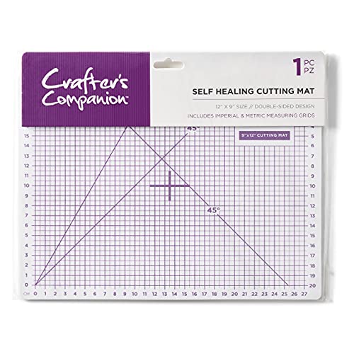 Crafter's Companion CC-TOOL-CMAT-9 Schneidematte Für Papier und Karton Verarbeitung und Schneiden Projekte 30.5 x 23 cm, Clear, 12 x 9 Inch von Crafter's Companion