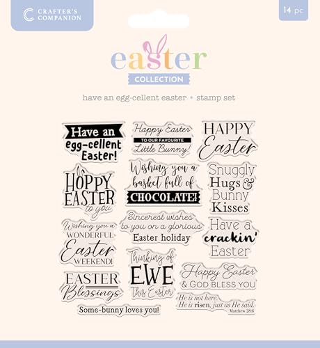 Crafter's Companion Oster-Kollektion, transparenter Acrylstempel – Have an Egg-cellent Easter! von Crafter's Companion