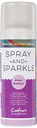 Crafter's Companion - Satinierte Glitzerspray Lack Spray and Sparkle, Irisierend von Crafter's Companion