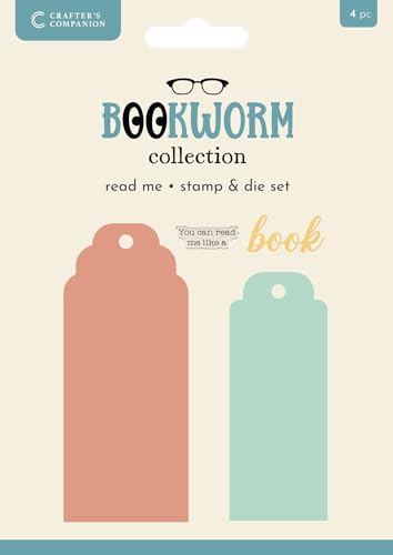 Crafters Companion Bookworm Collection Stempel- und Stanzformen-Set – Read Me von Crafter's Companion