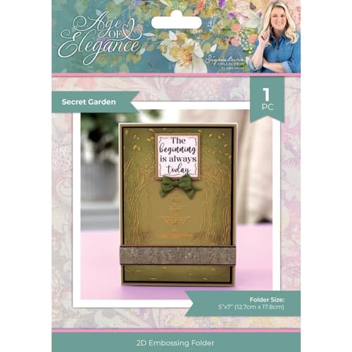 Crafters Companion Sara Signature 2D-Prägeschablone, Age of Elegance, 12,7 x 17,8 cm, Secret Garden von Crafter's Companion