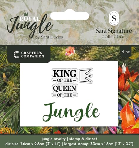 Crafters Companion Sara Signature Stempel und Stanzschablone, Royal Jungle Royalty von Crafter's Companion