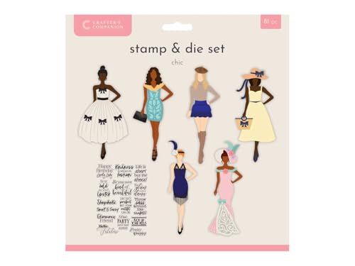 Crafters Companion Stempel- und Stanzformen-Set für Damen durch die Zeiten, schick von Crafter's Companion