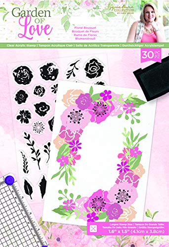 Sara Signature S-GOL-ST-FLBO Garden of Love Acryl-Stempel, A5, Blumenstrauß, Durchsichtig von Crafter's Companion