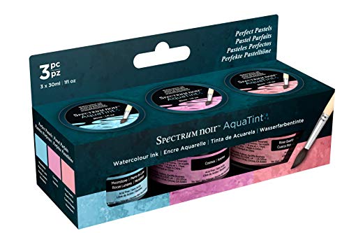 Spectrum Noir Aquatint Aquatinta Flüssige Tinte 30 ml Perfekte Pastelle 3 Pack - Perfect Pastels von Crafter's Companion