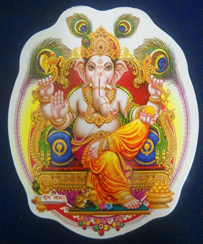 Crafts of India Elephant God Ganesha Hindu God Sticker (Size 6" X 5" Inches) von Crafts of India