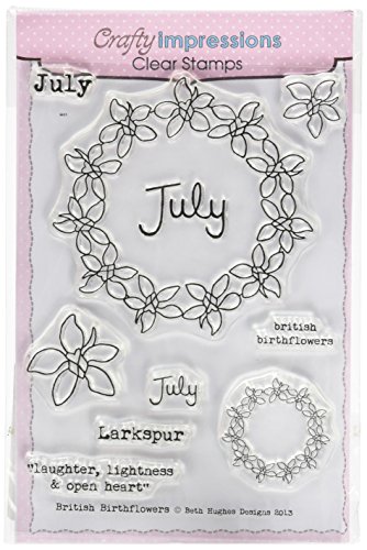 Crafty Impressions A6 Beth Hughes British Birthflowers Juli Stempel von Crafty Impressions