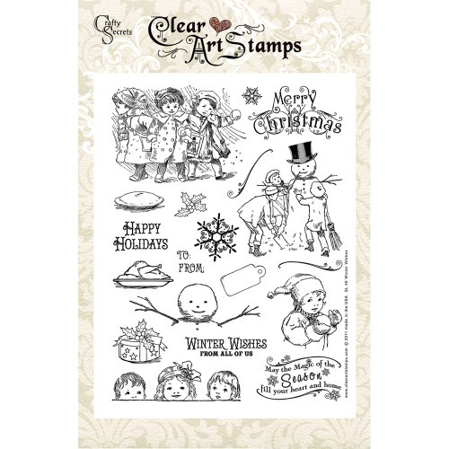 Crafty Secrets Clear Art Stamps, Winterwünsche von Crafty Secrets