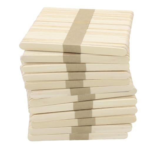 Craicidios 600 Stück Eisstiele Holz, DIY Holzstäbchen, holzstäbchen zum basteln, eisstiele aus holz zum basteln, Umrühren Holzstiele und holzstiele zum basteln popsicle sticks for Kinder DIY Handwerk von Craicidios