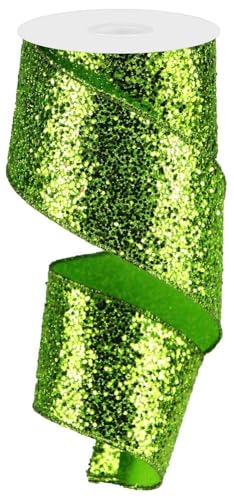 Dickes Glitzerband zum Basteln und Dekorieren, Limettengrün, 6,3 cm x 9,1 m von Craig Bachman