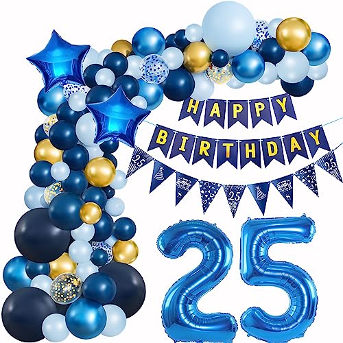 25 Geburtstag Deko Blau Geburtstagsdeko 25 Mann Luftballons Geburtstag Blau Gold Deko 25 Luftballon Girlande Blau 25 Jahr Geburtstagdeko Ballon Girlande Blau Gold Geburtstagsdeko 25. Dunkelblau von Crazy-M