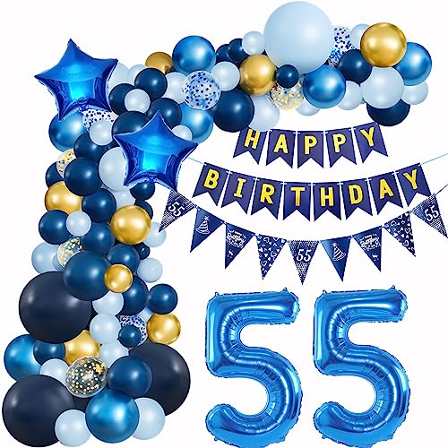 55 Geburtstag Deko Blau Geburtstagsdeko 55 Mann Luftballons Geburtstag Blau Gold Deko 55 Luftballon Girlande Blau 55 Jahr Geburtstagdeko Ballon Girlande Blau Gold Geburtstagsdeko 55. Dunkelblau von Crazy-M