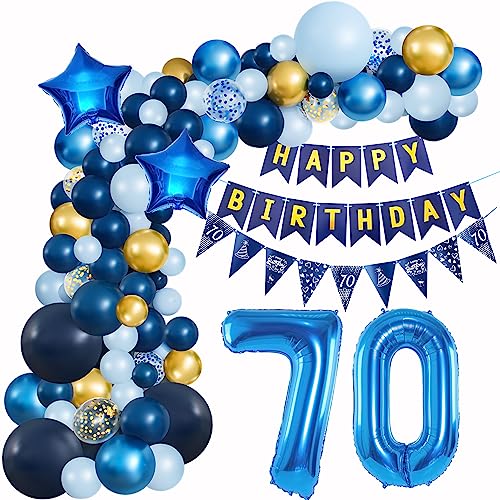 70 Geburtstag Deko Blau Geburtstagsdeko 70 Mann Luftballons Geburtstag Blau Gold Deko 70 Luftballon Girlande Blau 70 Jahr Geburtstagdeko Ballon Girlande Blau Gold Geburtstagsdeko 70. Dunkelblau von Crazy-M