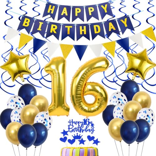 Geburtstag Deko 16 Jahre Junge Blau, Luftballons Geburtstag 16 Blau Gold Deko, 16. Geburtstag Blau Gold, 16. Geburtstag Junge Tortendeko, 16. Geburtstag Dekoration Junge,16 Ballon Blau Deko Geburtstag Deko 16 Jahre Junge Blau, Luftballons Geburtstag 16 Blau Gold Deko, 16. Geburtstag Blau Gold, 16. Geburtstag Junge Tortendeko, 16. Geburtstag Dekoration Junge,16 Ballon Blau Deko von Crazy-M