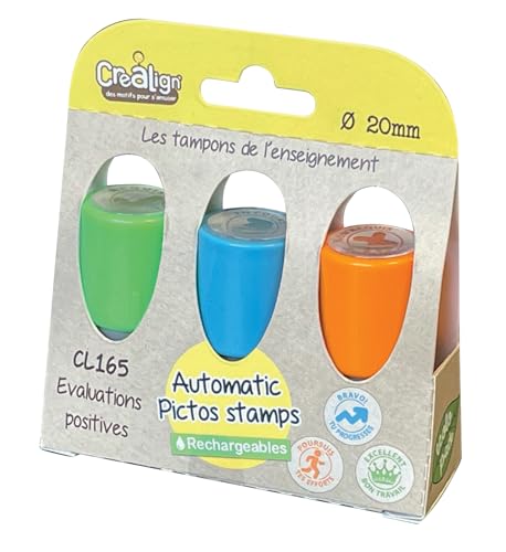 Crea Lign' CL165 Picto Stamps, blau/grün/orange, 32 x 62 mm von Crea lign'