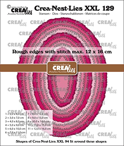 Crealies Crea-nest-stanzformen XXL Ovale CLNestXXL129 12x16cm von Crealies
