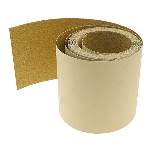 Create idea Schleifpapier-Rolle, 120er-Körnung, 5 m, 115 Breite, Weiß, geschmolzenes Aluminiumoxid, Schleifpapier, Gelb für Holz, Kunststoff, Spachtelmasse, Polieren von Create idea