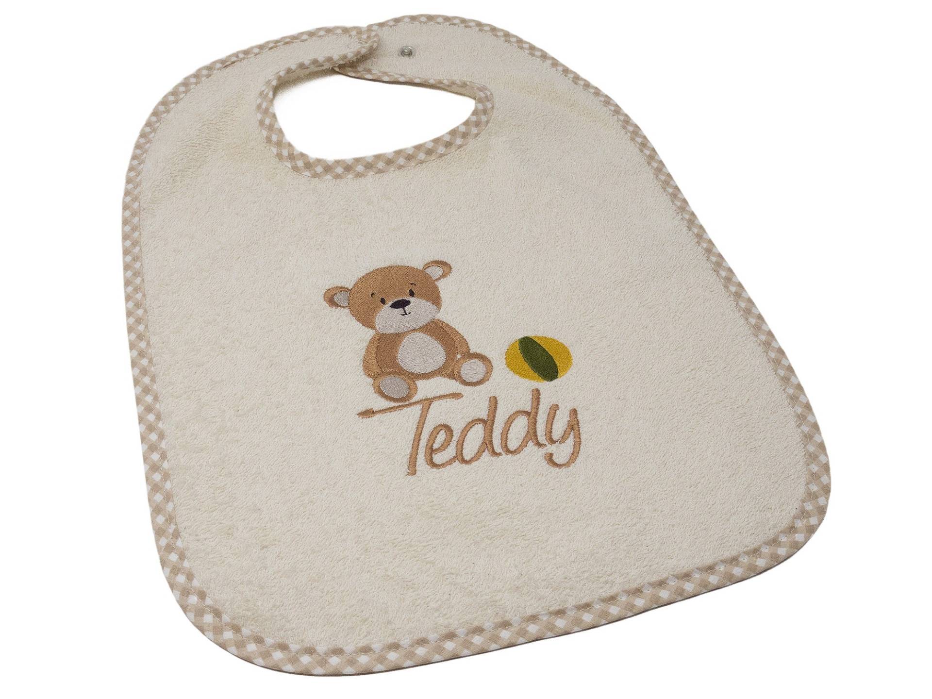 Lätzchen Mit Druckknopf Namen Und Motiv Teddy Bestickt, Geschenk Zur Taufe, Babylätzchen Personalisiert, Latz Namen, Babyparty von CreateyourCover