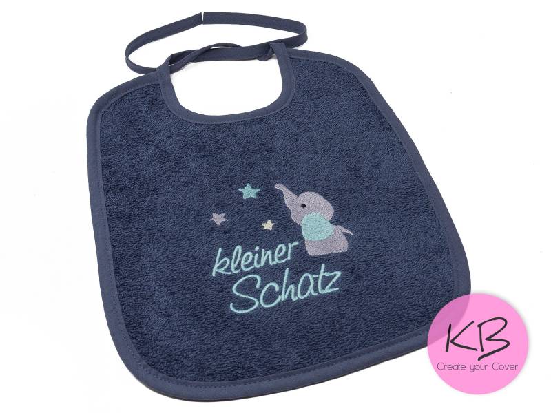 Lätzchen Zum Binden Mit Namen Und Motiv Elefant, Babylätzchen Personalisiert, Kleines Geschenk Zur Taufe, Latz Namen von CreateyourCover