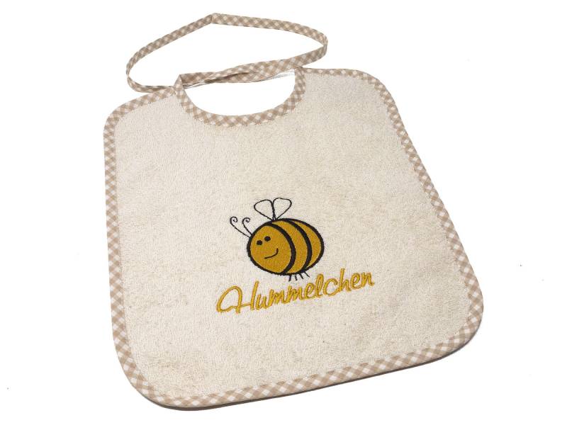 Lätzchen Zum Binden Mit Namen Und Motiv Hummel, Geschenk Zur Geburt, Taufgeschenk, Babylätzchen Namen, Latz Personalisiert, Babyparty von CreateyourCover