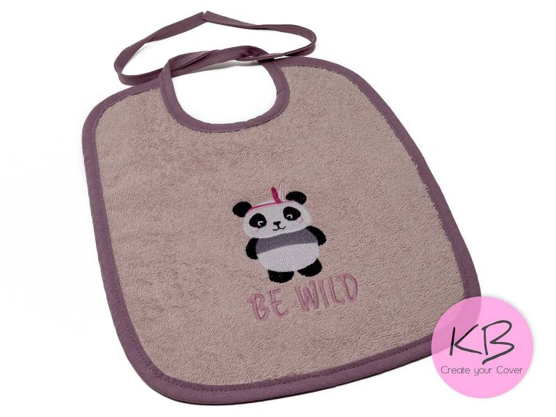 Lätzchen Zum Binden Mit Namen Und Motiv Panda Bär, Babylatz Personalisiert, Kleines Geschenk, Geschenk Zur Taufe, Babylätzchen von CreateyourCover