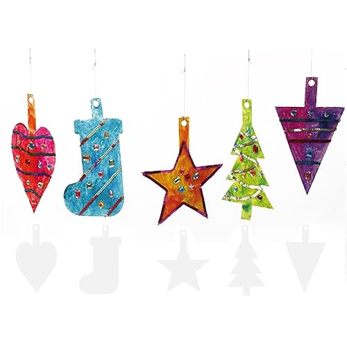 Creativ Company 238810 Christbaumschmuck "Christmas tree ornament weiß", 15 Stück (Christmas Tree Ornament), weiß, 205 mm, 265 mm von Creativ