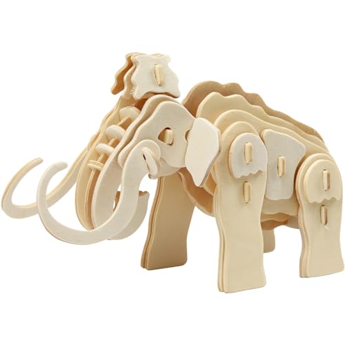 Creativ Company 3D-Figuren Zum Zusammensetzen, Mammut, 19x8,5x11 cm, 1 Stck. von Creativ Company