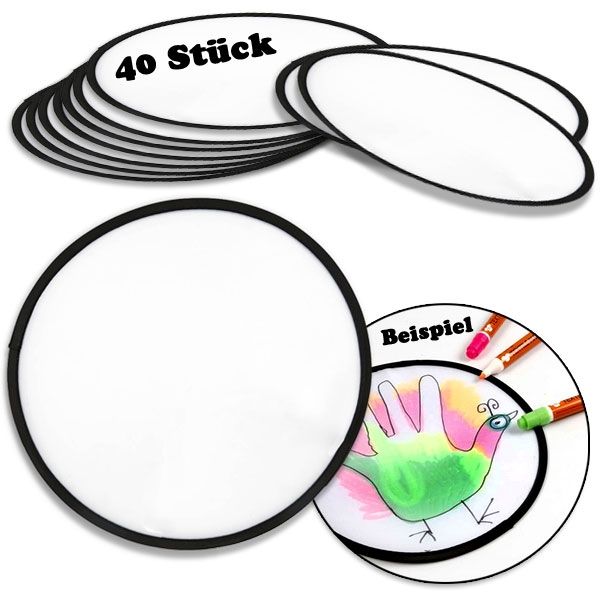 Großpack Frisbees, 40 Stk, 25cm von Creativ Company