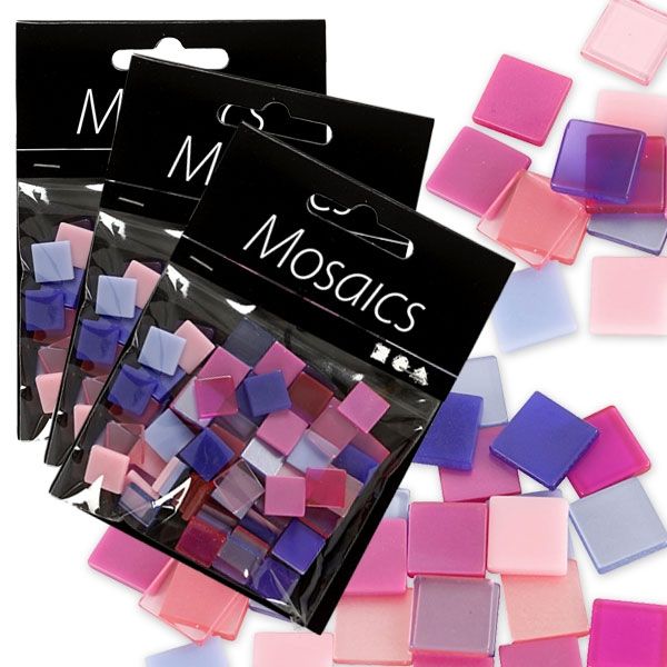 Großpack Mosaiks, 75g, Lila-Pink, ca.&nbsp;300 Mosaiksteinchen aus Resin von Creativ Company