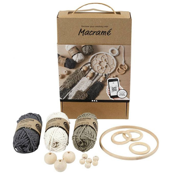 Macrame-Lernset, 15-teilig für einen Traumfänger von Creativ Company