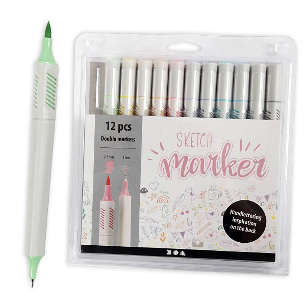 Sketch-Marker in Pastellfarben, 12er Pack von Creativ Company